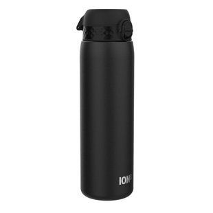 Пляшка для води багаторазова металева&nbsp;ION8&nbsp;1200 мл Stainless Steel Black I8SS1000BLK фото