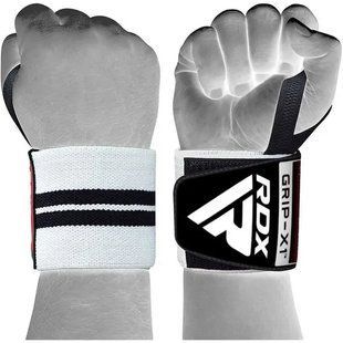 Бинти для зап'ясть (кистьові бинти) RDX W2 Gym Wrist Wraps BLACK/WHITE PLUS WAH-W3W+ фото