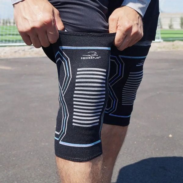 Наколінники спортивні ортопедичні PowerPlay PP-4099 Knee SupportЧорно/Сині L/XL (пара) PP_4099_L/XL_Bl/Blue фото