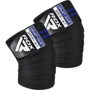 Бинти на коліна RDX GYM KNEE WRAP R11 BLACK/BLUE WAH-KR11BU фото