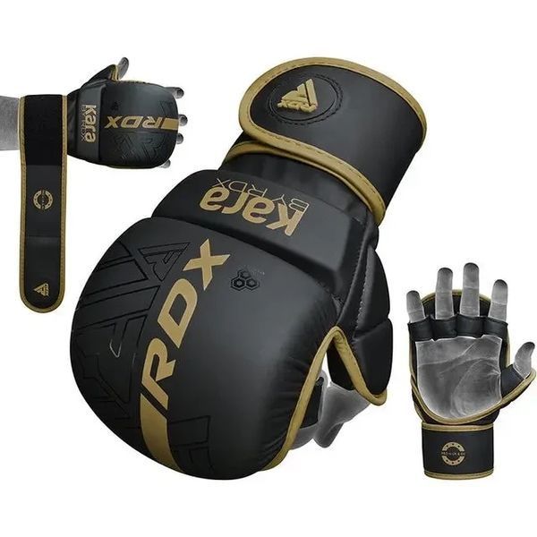 Рукавиці для ММА RDX F6 KARA Matte Golden Plus L/XL GSR-F6MGL-L/XL+ фото