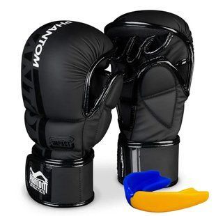 Рукавиці для ММА Phantom APEX Black L/XL (капа в комплекті) PHMMAG2023-LXL фото