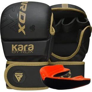 Рукавиці для ММА RDX F6 KARA Matte Golden Plus S/M  GSR-F6MGL-S/M+ фото