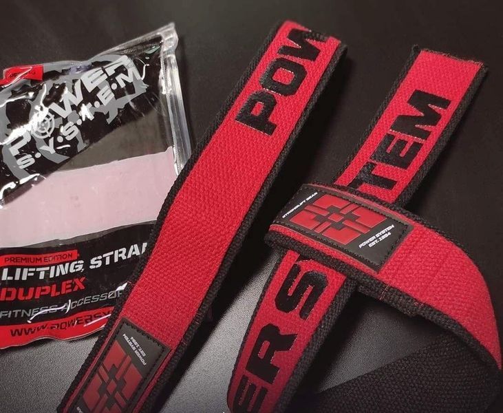Кистьові ремені Power System PS-3401 Lifting Straps Duplex BlackRed 3401RD-0 фото