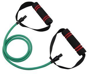 Трубчастий еспандер для фітнесу з ручками U-POWEX UP_1001 Latex resistance tube 20LB Green 9 кг UP_1001_20LB_Green фото