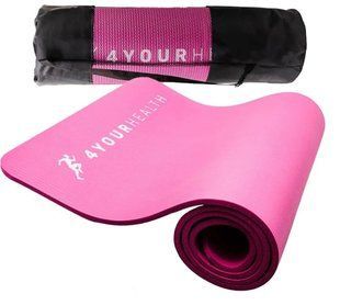 Килимок для йоги та фітнесу + чохол 4yourhealth Fitness Yoga Mat 0125 180x61x1см Рожевий 4YH_0125_Pink фото