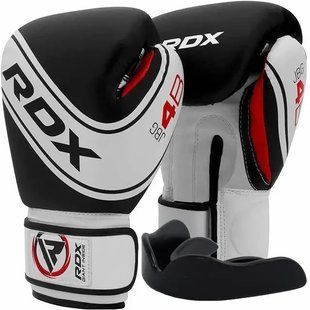 Боксерські рукавиці RDX 4B Robo Kids White/Black 6 унцій  + Капа у подарунок  JBG-4B-6oz фото