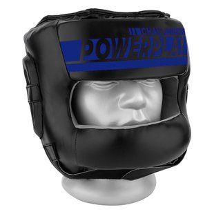 Боксерський шолом тренувальний PowerPlay 3067 Challanger з бампером PU + Amara Темно синій L PP_3067_L_Navy фото