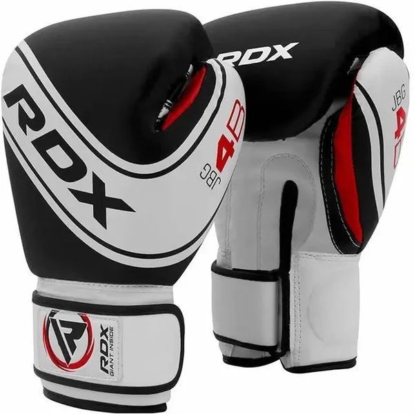 Боксерські рукавиці RDX 4B Robo Kids White/Black 6 унцій  + Капа у подарунок  JBG-4B-6oz фото