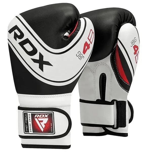 Боксерські рукавиці RDX 4B Robo Kids White/Black 6 унцій  + Капа у подарунок  JBG-4B-6oz фото