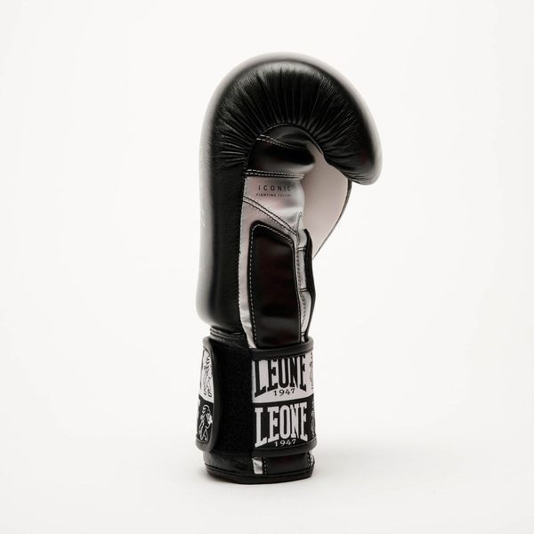Боксерські рукавиці Leone GN208 ICONIC Black 10 унцій (бинти 4 м. в комплекті) GN208_Black_10oz фото