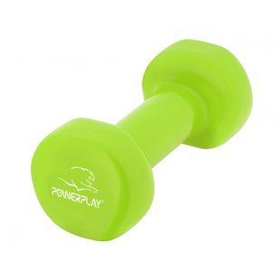 Гантель вінілова PowerPlay 4125 Achilles 3 кг Зелена 1шт PP_4125_3kg фото