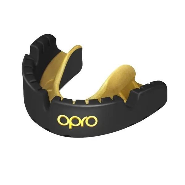 Капа OPRO Gold Braces під брекети доросла (вік 11+) Blackl/Gold (art.102506001) UFC_Gold_Braces_Bl/Gold фото