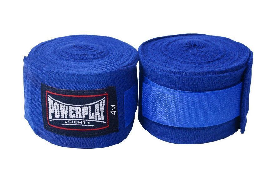 Бинти для боксу PowerPlay 3046 Сині 4.5 м Нейлон PP_3046_4,5m_Blue фото