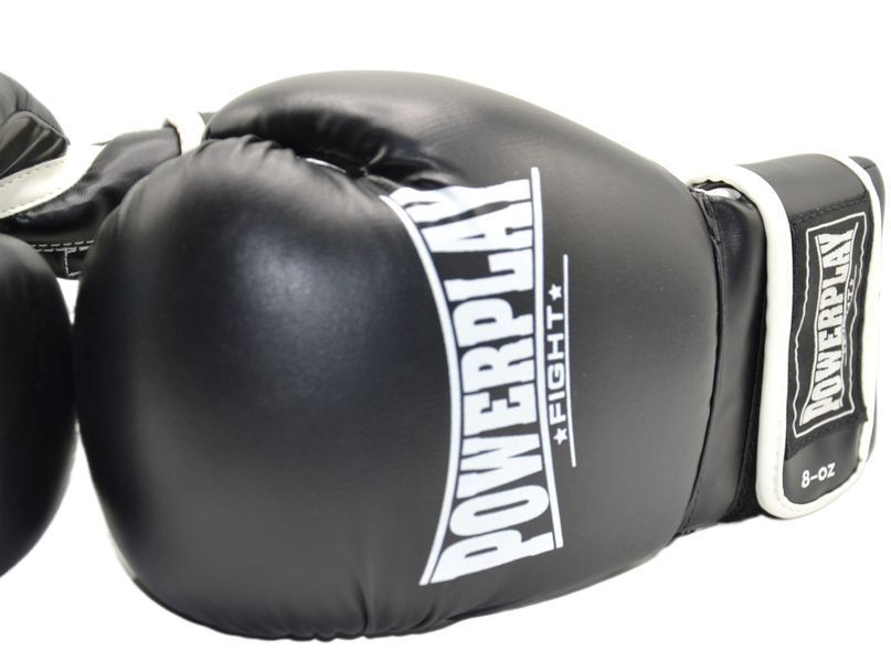 Боксерські рукавички PowerPlay 3019 чорні 14 унцій PP_3019_14oz_Black фото