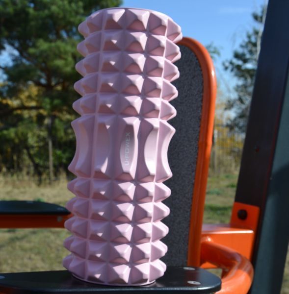 Масажний ролик роллер U-POWEX UP_1010 EVA foam roller 33x14см Type 2 Pink UP_1010_T2_Pink фото