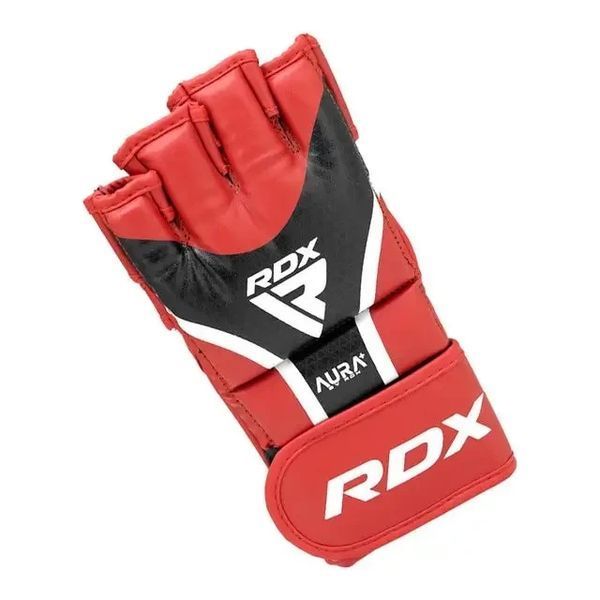 Рукавиці для ММА RDX AURA PLUS T-17 Red/Black L (капа в комплекті) GGR-T17RB-L+ фото