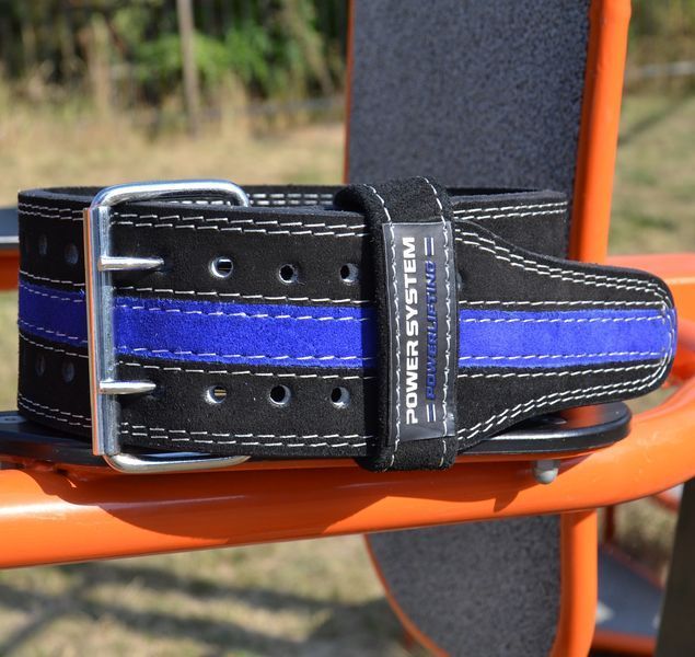 Пояс для паверліфтингу Power System Power Lifting PS-3800 BlackBlue Line M PS-3800_M_Black_Blue фото