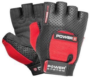 Рукавиці для фітнесу та важкої атлетики Power System Power Plus PS-2500 BlackRed L PS-2500_L_Black-red фото