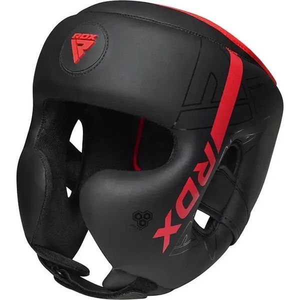 Боксерський шолом RDX F6 KARA Matte Red XL (капа в комплекті) HGR-F6MR-XL фото