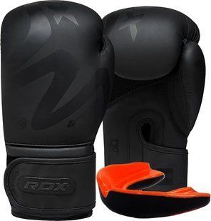 Боксерські рукавиці RDX F15 Noir Matte Black 12 унцій + КАПА У ПОДАРУНОК  BGR-F15MB-12oz фото