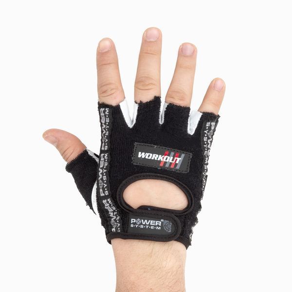 Рукавиці для фітнесу та важкої атлетики Power System Workout PS-2200 Black S PS-2200_S_Black фото