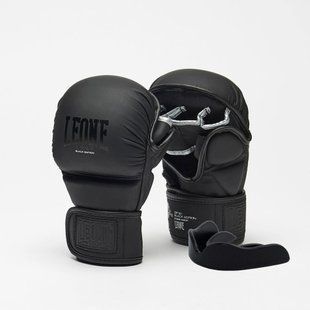 Рукавиці греплінгові для ММА Leone BLACK Edition XL (капа в комплекті) GP121_Black_XL фото