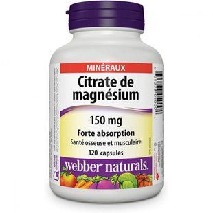 Магній Webber Naturals Magnesium Citrate 150mg 120 caps WN_mag150_120 фото