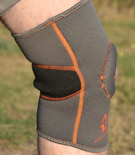 Наколінник MadMax MFA-297 Knee Support with Patella Stabilizer Dark Grey/Orange XL MFA-297_XL фото
