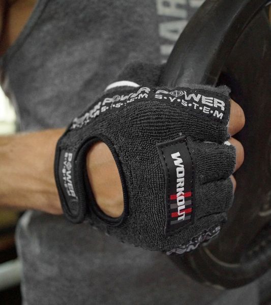 Рукавиці для фітнесу та важкої атлетики Power System Workout PS-2200 Black L PS-2200_L_Black фото