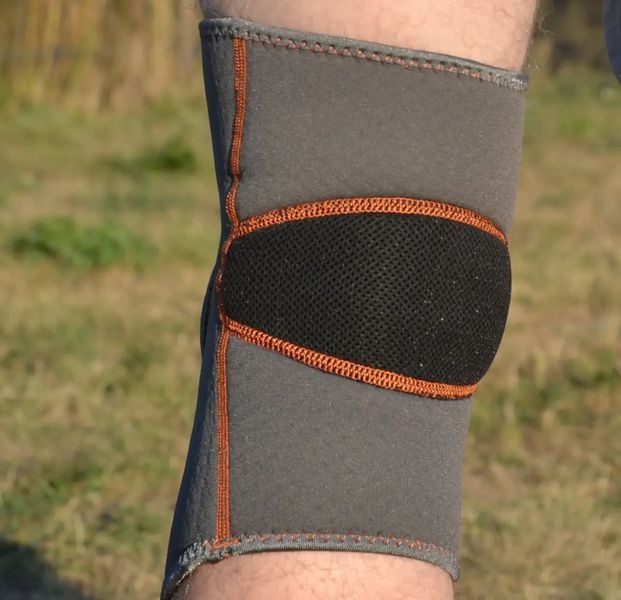 Наколінник MadMax MFA-297 Knee Support with Patella Stabilizer Dark Grey/Orange XL MFA-297_XL фото