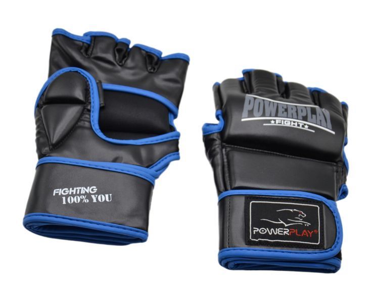 Рукавиці для MMA PowerPlay 3058 чорно-сині XL PP_3058_XL_Black/Blue фото
