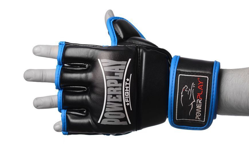 Рукавиці для MMA PowerPlay 3058 чорно-сині XL PP_3058_XL_Black/Blue фото