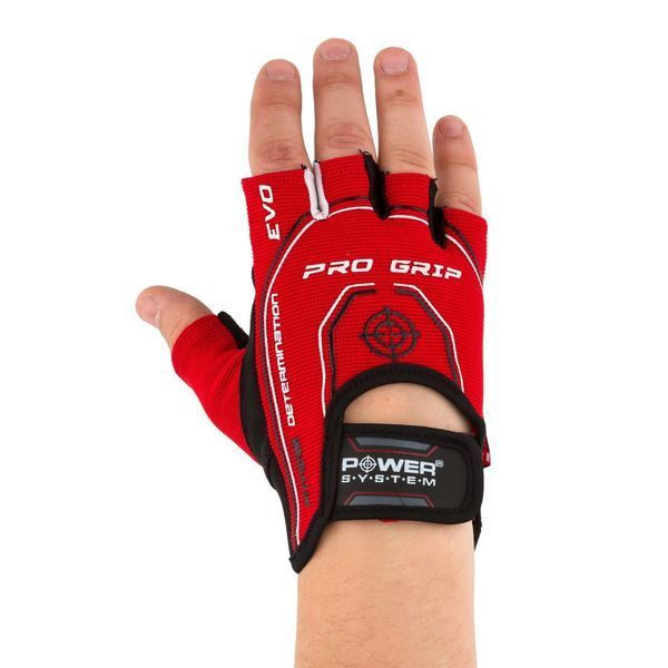 Рукавиці для фітнесу та важкої атлетики Power System Pro Grip EVO PS-2250E Red L PS_2250E_L_Red фото