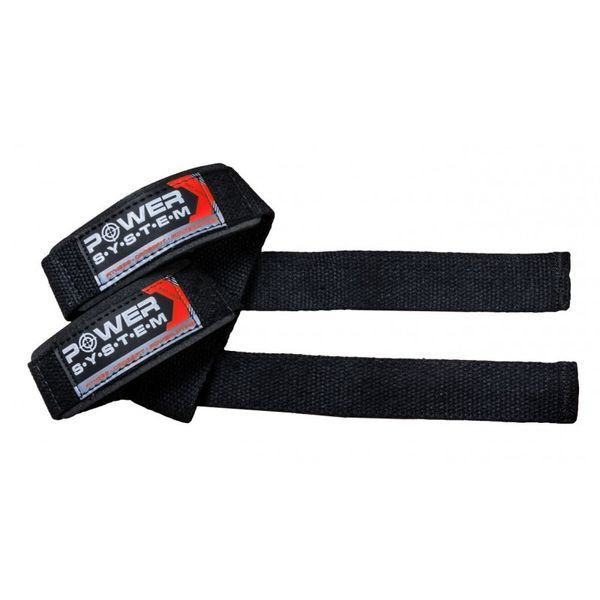 Лямки для тяги бавовняні  Power System Power Straps PS-3400 чорно-червоні PS-3400_Bl/Red фото