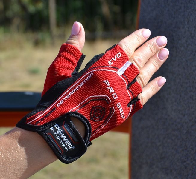 Рукавиці для фітнесу та важкої атлетики Power System Pro Grip EVO PS-2250E Red L PS_2250E_L_Red фото