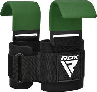 Гаки для тяги на зап'ястя RDX W5 Gym Hook Strap Army Green Plus WAN-W5AG+ фото