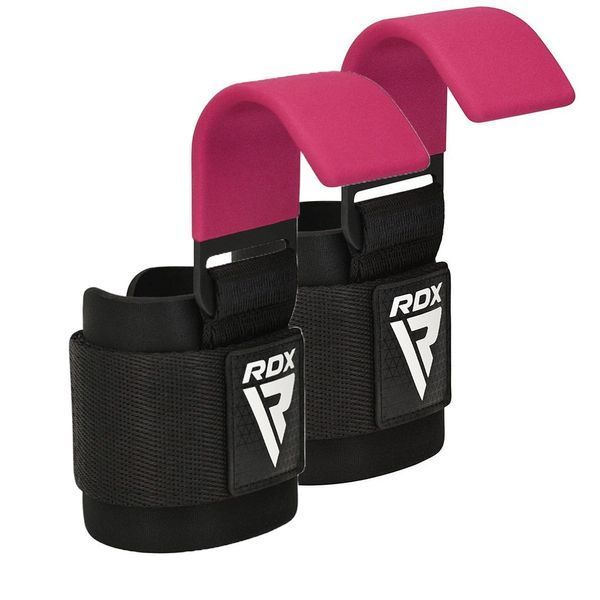Гаки для тяги на зап'ястя RDX W5 Gym Hook Strap Pink Plus WAN-W5P+ фото