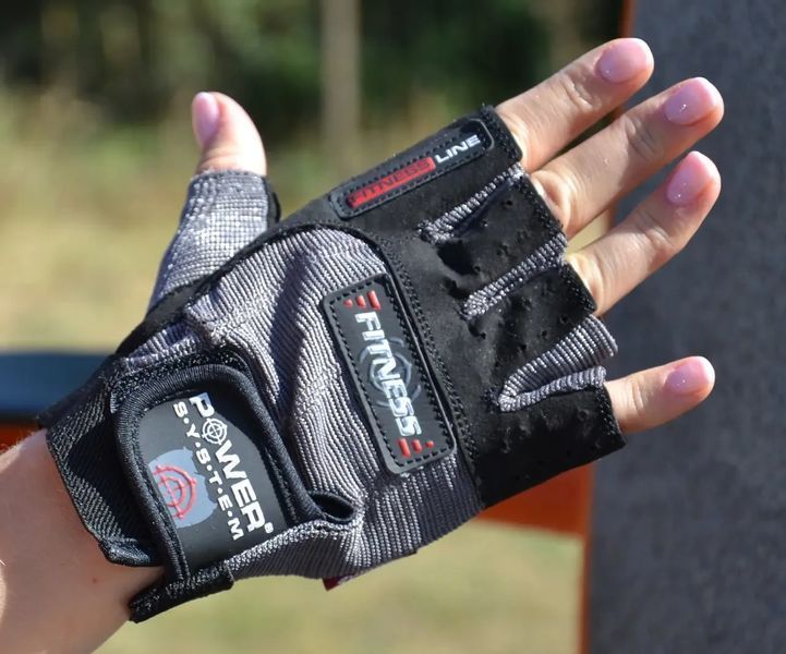 Рукавички для фітнесу Power System PS-2300 Fitness Grey/Black M PS-2300_M_Black-grey фото