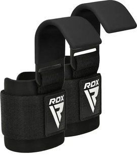 Гаки для тяги на зап'ястя RDX W5 Gym Hook Strap Black Plus WAN-W5B+ фото