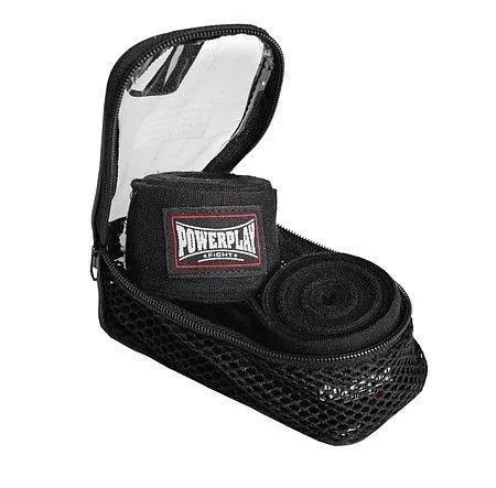 Бинти для боксу PowerPlay 3046 Чорні 3 м Нейлон PP_3046_3m_Black фото