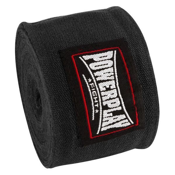 Бинти для боксу PowerPlay 3046 Чорні 3 м Нейлон PP_3046_3m_Black фото