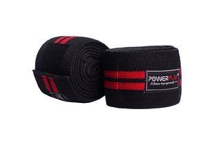 Бинти для колін PowerPlay 2509 чорно-червоні PP_2509_Black/Red фото