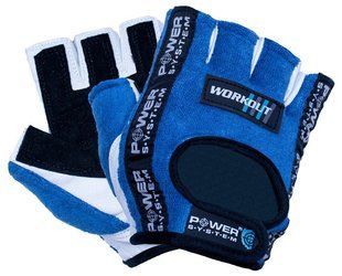 Рукавиці для фітнесу та важкої атлетики Power System Workout PS-2200 Blue L PS-2200_L_Blue фото