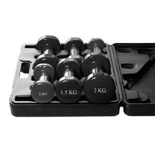 Набір гантелей в кейсі PowerPlay 4121 9 кг PP_4121_9kg фото
