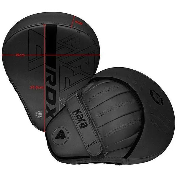 Лапи боксерські тренувальні  RDX F6 KARA Matte Black FPR-F6MB фото