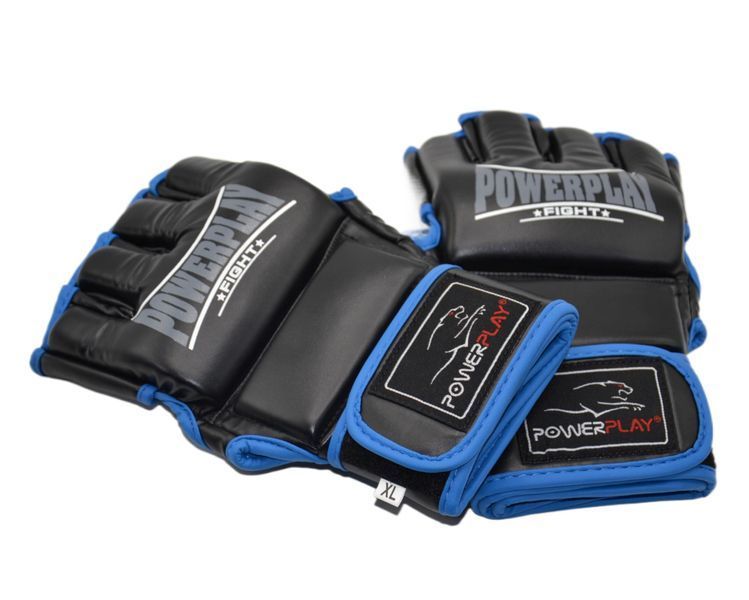 Рукавиці для MMA PowerPlay 3058 чорно-сині S PP_3058_S_Black/Blue фото